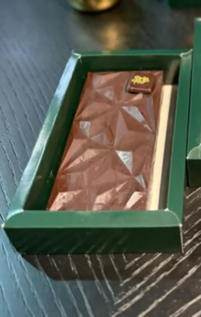 Drip Cafe Drip Special Dubai Chocolate bar, an indulgent house-made treat filled with rich pistachio and crunchy kunafa pieces